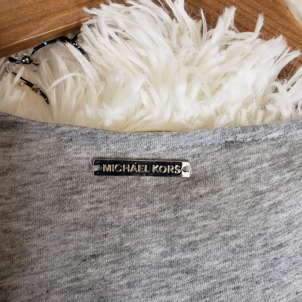 Michael Kors gray blouse short sleeve shirt Large - Picture 7 of 8